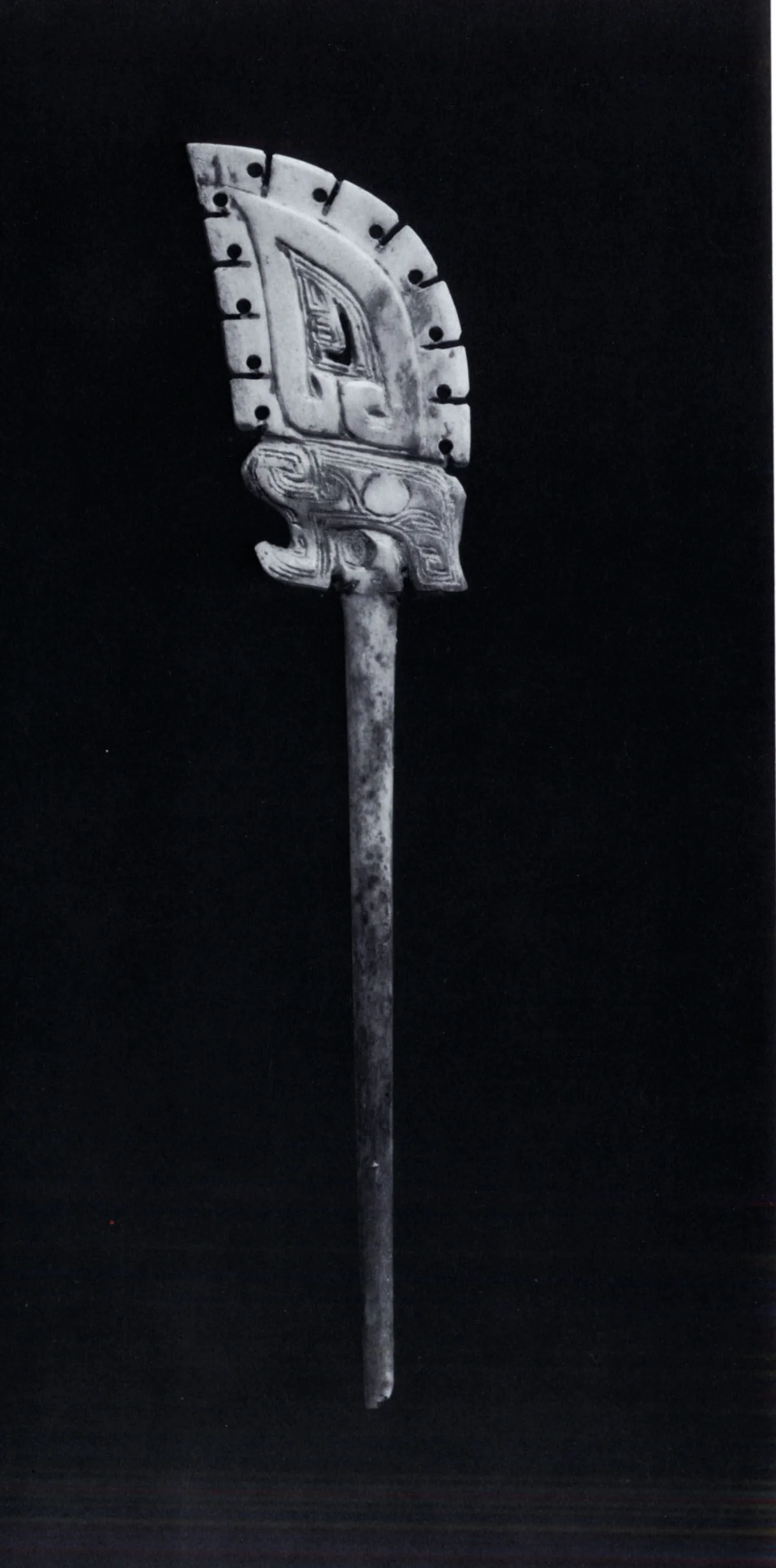 Bone hairpin, shang and zhou dynasties, 16 cm long.